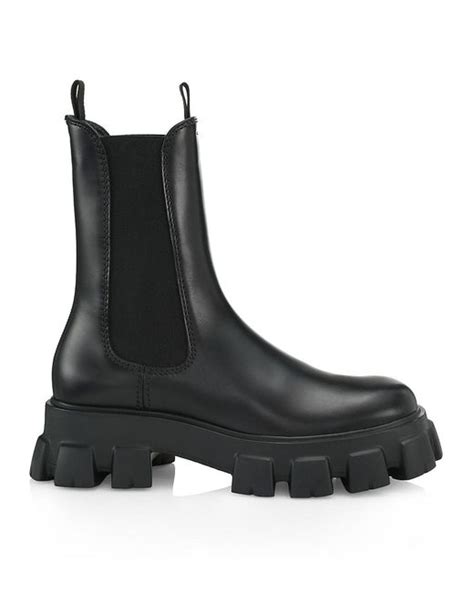 prada saks off fifth leather boots|prada chelsea boots.